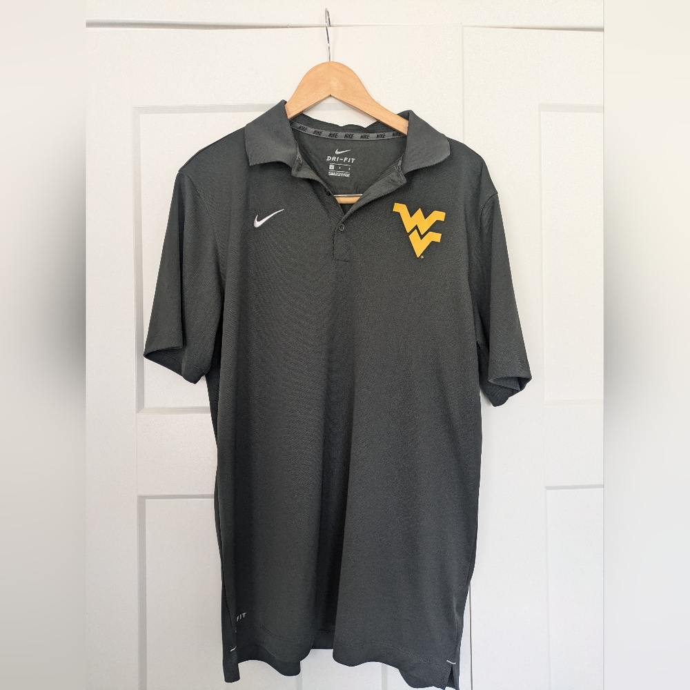 WVU Nike Men's Gray Polo Shirt